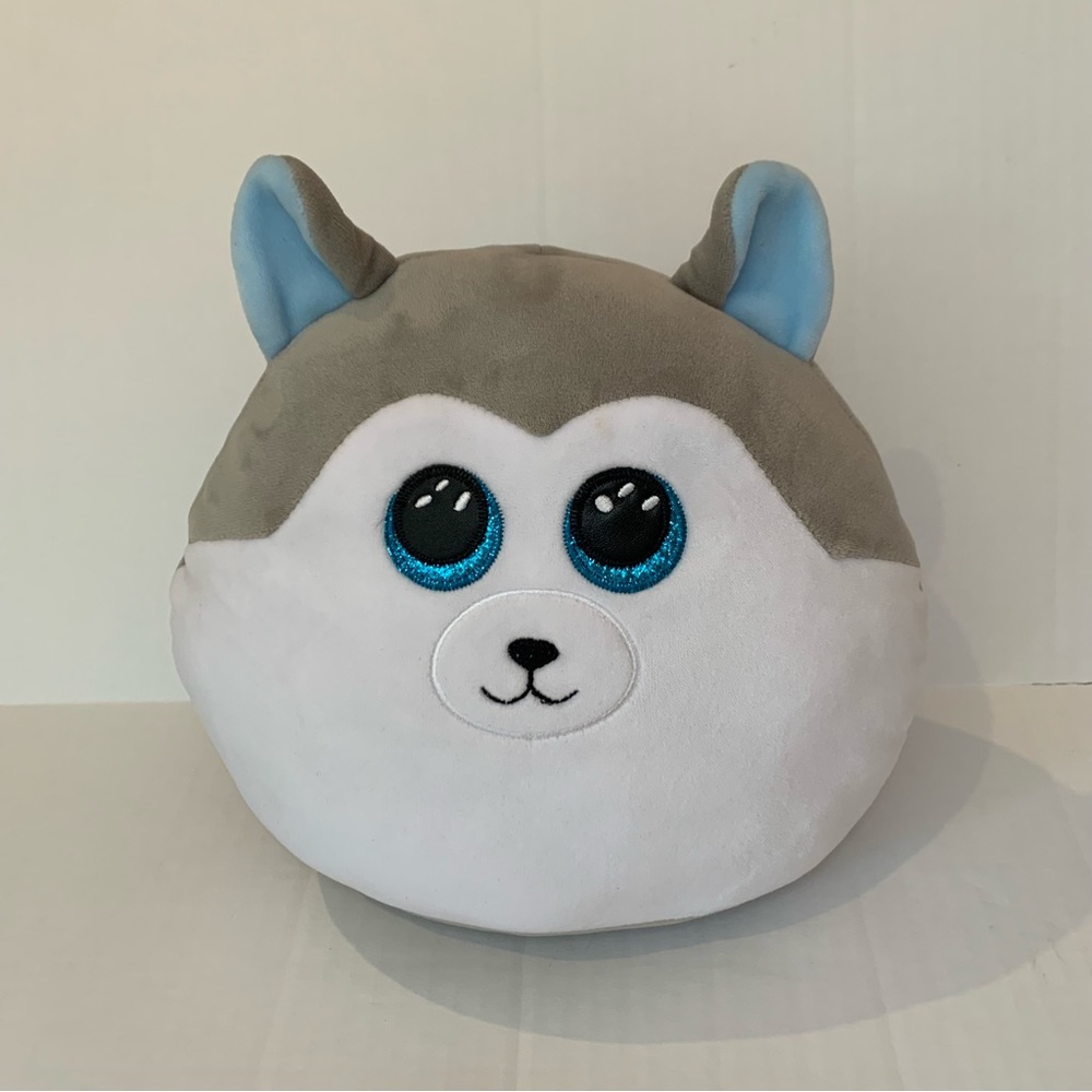 TY Squish-A-Boos Plush - SLUSH the Husky‎ Dog.